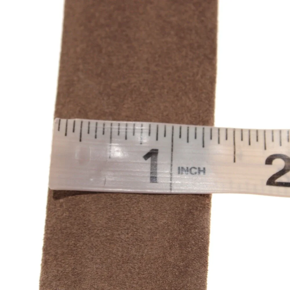 Di Bianco NWT Cut to Size Dress Belt In Solid Brown Suede Leather One Size